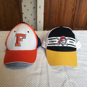 Pittsburgh pirates and Florida gators hats